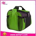 green security logo cloth gusseted handle cooler bag for lunch
